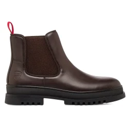 Clearance Chelsea Boot da uomo marroni con suola carrarmato Uomo Look Marrone Uomo 👞|Polacchine Uomo