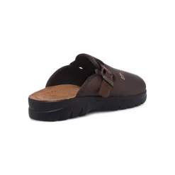 Sale Ciabatta da Uomo Marroni con Fibbia Regolabile Uomo Look Marrone Uomo 👞