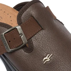 Sale Ciabatta da Uomo Marroni con Fibbia Regolabile Uomo Look Marrone Uomo 👞