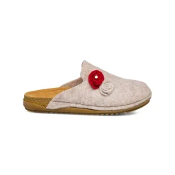 Best Ciabatte beige in feltro da Donna con fiori Donna Ciabatte Donna