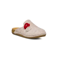 Best Ciabatte beige in feltro da Donna con fiori Donna Ciabatte Donna