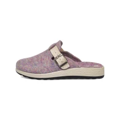 Outlet Ciabatte con fibbia lilla in feltro da Donna Donna Ciabatte Donna