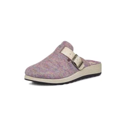 Outlet Ciabatte con fibbia lilla in feltro da Donna Donna Ciabatte Donna