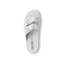 Hot Ciabatte da Donna con doppia fascia bianche con stampa floreale Donna Ciabatte Donna