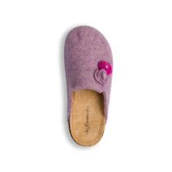 Outlet Ciabatte da Donna lilla con fiori in feltro Donna Ciabatte Donna