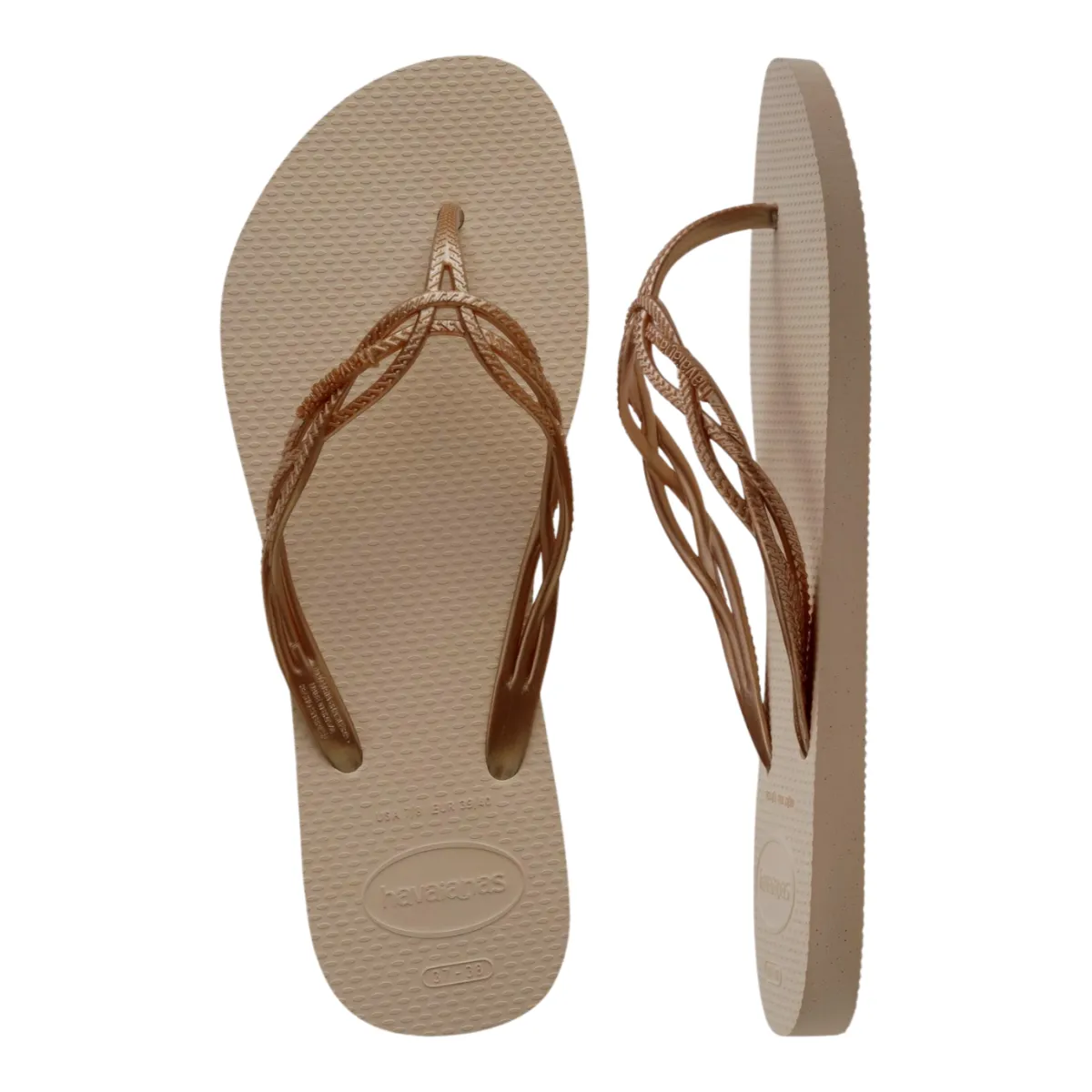 Discount Ciabatte infradito beige da Donna con dettaglio intrecciato FLASH SVEET Donna Ciabatte Donna