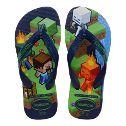 Sale Ciabatte infradito blu da Bambino con stampa Minecraft Bambino Ciabatte Bambino