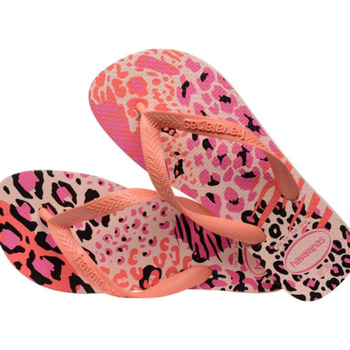 Sale Ciabatte infradito da donna multicolore con stampa leopardata e zebrata Top Animals Donna Ciabatte Donna