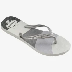 Outlet Ciabatte infradito Grigie e Argento da Donna Fantasia Gloss Donna Ciabatte Donna