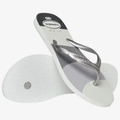 Outlet Ciabatte infradito Grigie e Argento da Donna Fantasia Gloss Donna Ciabatte Donna