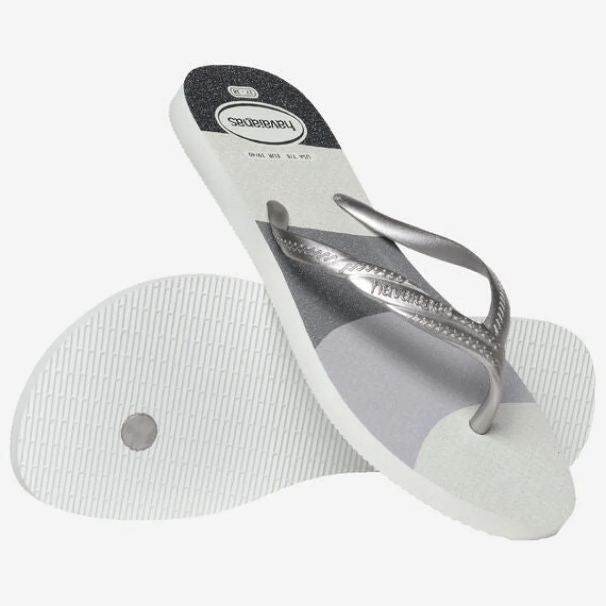 Outlet Ciabatte infradito Grigie e Argento da Donna Fantasia Gloss Donna Ciabatte Donna