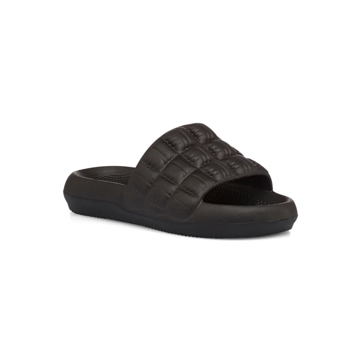 Discount Ciabatte nere da Donna con fascia effetto trapuntato Donna Ciabatte Donna