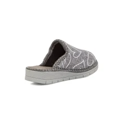 Discount Ciabatte Pantofole Grigie da Donna con Cuori Donna Ciabatte Donna