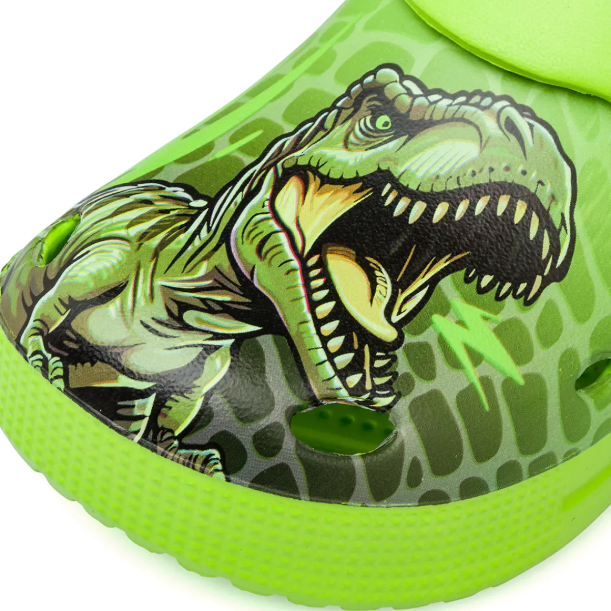 Hot Ciabatte Sabot verdi con stampa dinosauro da bambino Bambino Ciabatte Bambino