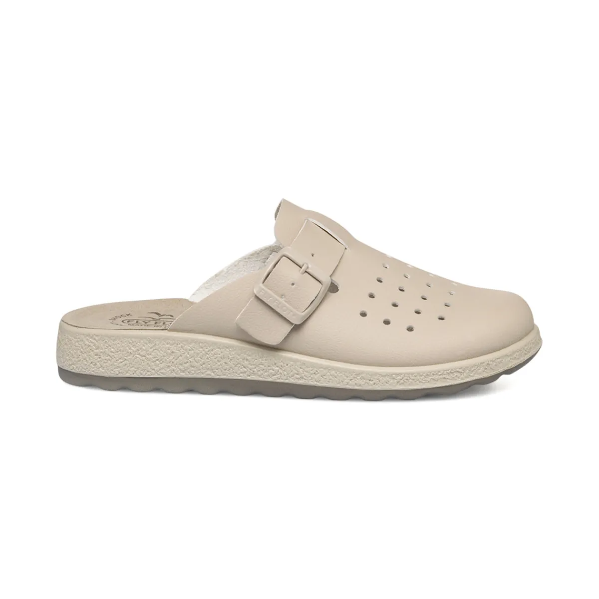 Outlet Ciabatte sanitarie beige da donna con sottopiede anti-shock Donna Ciabatte Sanitarie|Ciabatte Donna