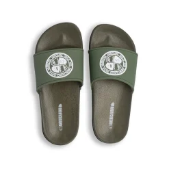 Discount Ciabatte Verdi da Donna con fascia singola e logo a contrasto Donna Ciabatte Donna