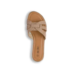 Best Ciabattine Champagne da Donna con dettaglio gioiello Strass Donna Scarpe Eleganti|Scarpe Cerimonia Donna