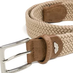 Sale Cintura beige in tessuto effetto intrecciato da Uomo Uomo Cinture Uomo