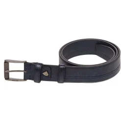 Online Cintura da Uomo Blu con Fibbia Rettangolare Uomo Cinture Uomo