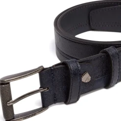 Online Cintura da Uomo Blu con Fibbia Rettangolare Uomo Cinture Uomo