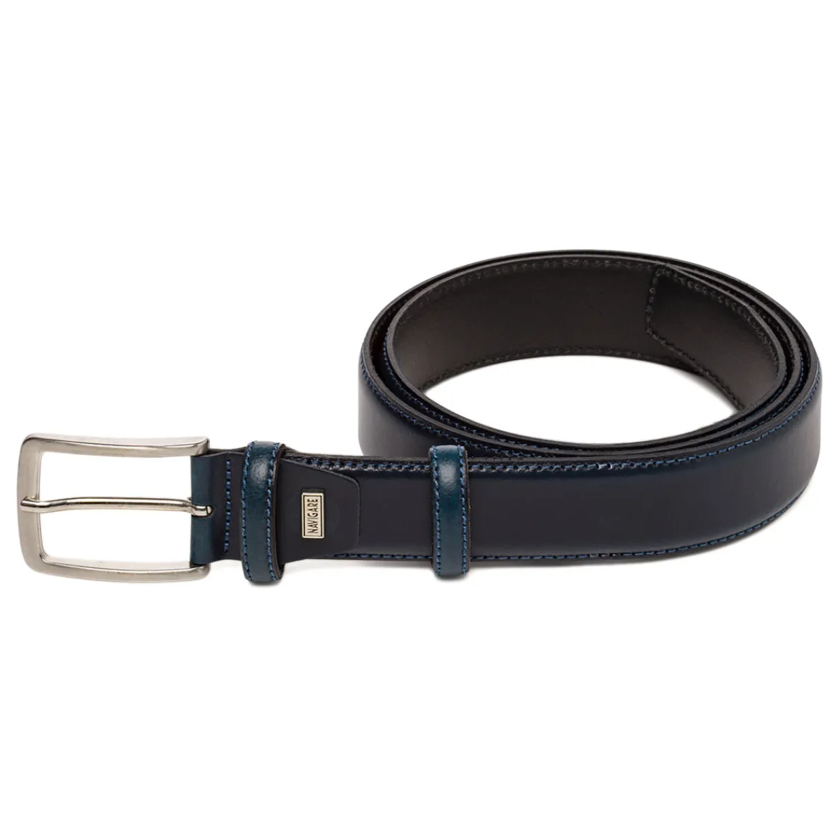 Sale Cintura da Uomo Blu in Pelle con Fibbia in Metallo Uomo Cinture Uomo|Accessori Cerimonia Uomo