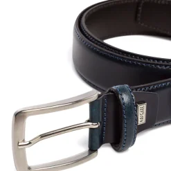 Sale Cintura da Uomo Blu in Pelle con Fibbia in Metallo Uomo Cinture Uomo|Accessori Cerimonia Uomo