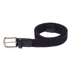 Online Cintura da Uomo Blu Intrecciata con Fibbia in Metallo Uomo Cinture Uomo