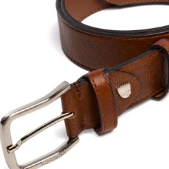 Outlet Cintura da Uomo Marrone con Fibbia in Metallo Uomo Cinture Uomo|Look Marrone Uomo 👞