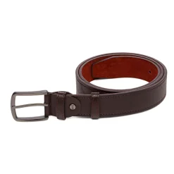 Outlet Cintura da Uomo Marrone con Fibbia Gunmetal Uomo Cinture Uomo|Look Marrone Uomo 👞