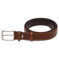 Hot Cintura da Uomo Marrone in Pelle con Fibbia in Metallo Uomo Cinture Uomo|Accessori Cerimonia Uomo