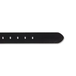 Discount Cintura da Uomo Nera con Fibbia in Metallo Satinato Uomo Cinture Uomo