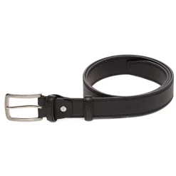 Best Cintura da Uomo Nera con Fibbia in Metallo Satinato Uomo Cinture Uomo