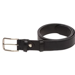 Discount Cintura da Uomo Nera con Fibbia in Metallo Uomo Cinture Uomo