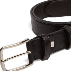 Discount Cintura da Uomo Nera con Fibbia in Metallo Uomo Cinture Uomo