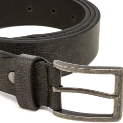 Outlet Cintura da Uomo Nera effetto slavato Uomo Cinture Uomo