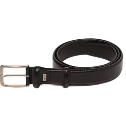 Online Cintura da Uomo Nera in Pelle con Fibbia in Metallo Uomo Cinture Uomo|Accessori Cerimonia Uomo