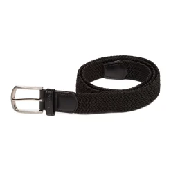 Hot Cintura da Uomo Nera Intrecciata con Fibbia in Metallo Uomo Cinture Uomo