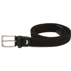 Hot Cintura elastica nera da Uomo effetto intrecciato Uomo Cinture Uomo