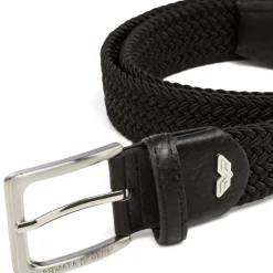 Hot Cintura elastica nera da Uomo effetto intrecciato Uomo Cinture Uomo