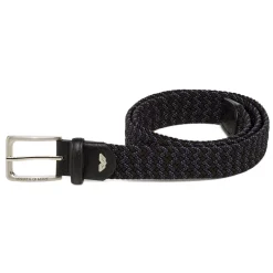 Sale Cintura intrecciata bicolore nera e blu da Uomo Uomo Cinture Uomo