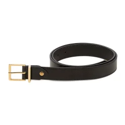 Best Cintura nera da Donna con fibbia dorata Donna Cinture Donna