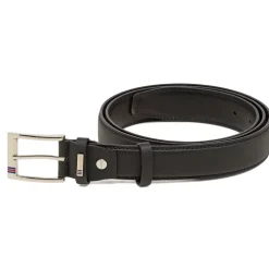 Sale Cintura nera da Uomo con fibbia in metallo Uomo Cinture Uomo