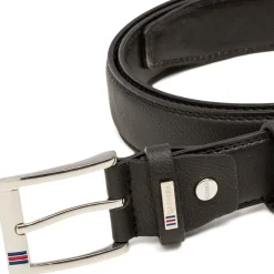 Sale Cintura nera da Uomo con fibbia in metallo Uomo Cinture Uomo