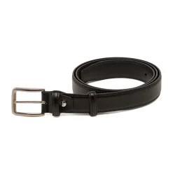 Clearance Cintura nera da Uomo in pelle con fibbia lucida Uomo Cinture Uomo|Accessori Cerimonia Uomo
