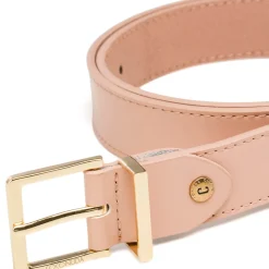 Outlet Cintura rosa da Donna con fibbia dorata Donna Cinture Donna