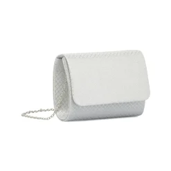 Sale Clutch rigida Argento da Donna con texture geometrica Donna Clutch & Pochette|Borse Cerimonia