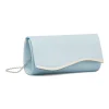 Outlet Clutch rigida Azzurra da donna con inserto in metallo frontale Donna Clutch & Pochette|Borse Cerimonia