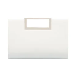 Clutch rigida Bianca da Donna con manico in metallo Donna Clutch & Pochette|Borse Cerimonia