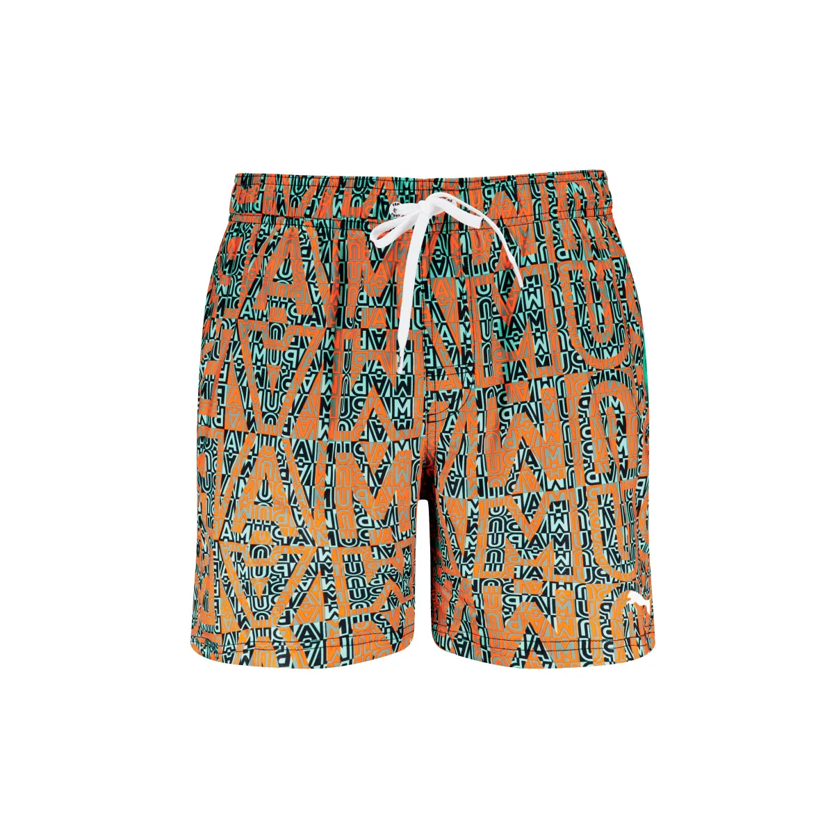 Online Costume da bagno Arancione da Uomo PRINTED MID SHORTS 1P Abbigliamento Puma