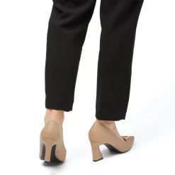 Best Décolleté beige da donna con tacco 7,5 cm e fibbia dorata Donna Scarpe Eleganti|Scarpe Cerimonia Donna